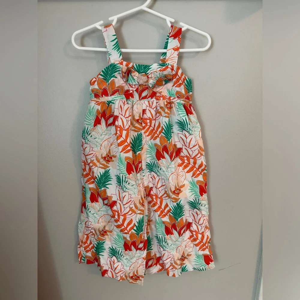 Janie and Jack 100% Cotton Tropical Sleeveless Jumpsuit